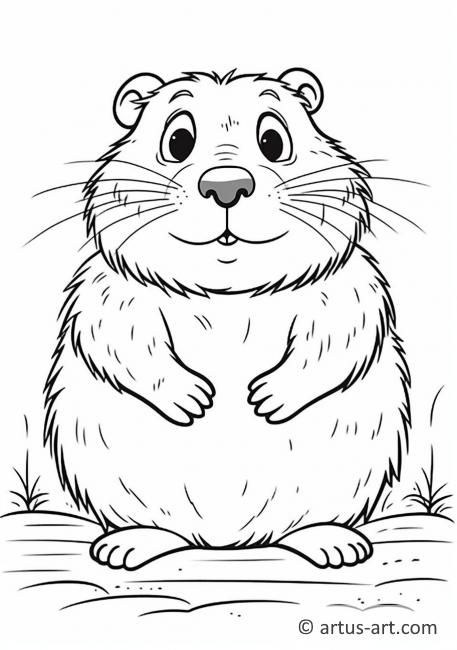 Nutrias Coloring Page For Kids
